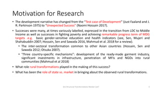 Structural Transformation in Rural Bangladesh: Is it Market Led?