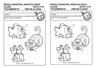 MINHAS ATIVIDADES MES 10 COM ARTES