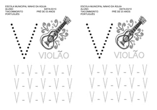 ESCOLA MUNICIPAL NINHO DA ÁGUIA
ALUNO:
DATA:03/10
TIACOMMORITO
PRÉ DE 03 ANOS
PORTUGUÊS

ESCOLA MUNICIPAL NINHO DA ÁGUIA
ALUNO:
DATA:03/10
TIACOMMORITO
PRÉ DE 03 ANOS
PORTUGUÊS

 