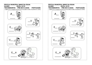 MINHAS ATIVIDADES MES 10 COM ARTES