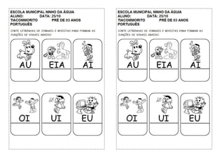 MINHAS ATIVIDADES MES 10 COM ARTES
