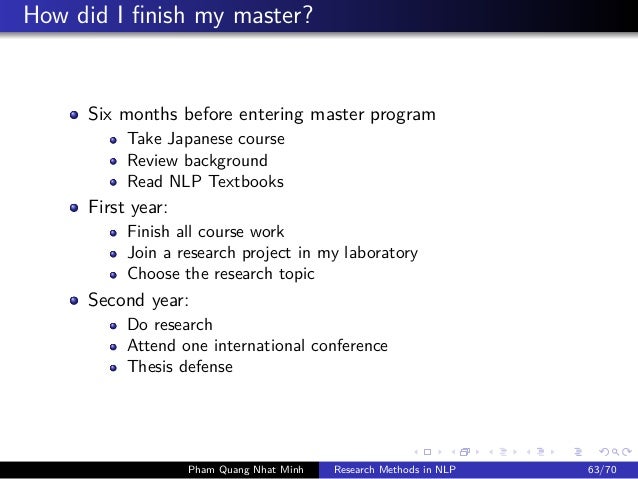 Master thesis nlp