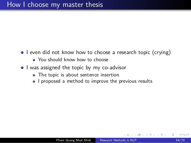 Master thesis nlp