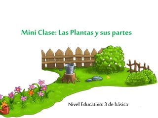 Mini Clase:Las Plantas y sus partes
Nivel Educativo: 3 de básica
 