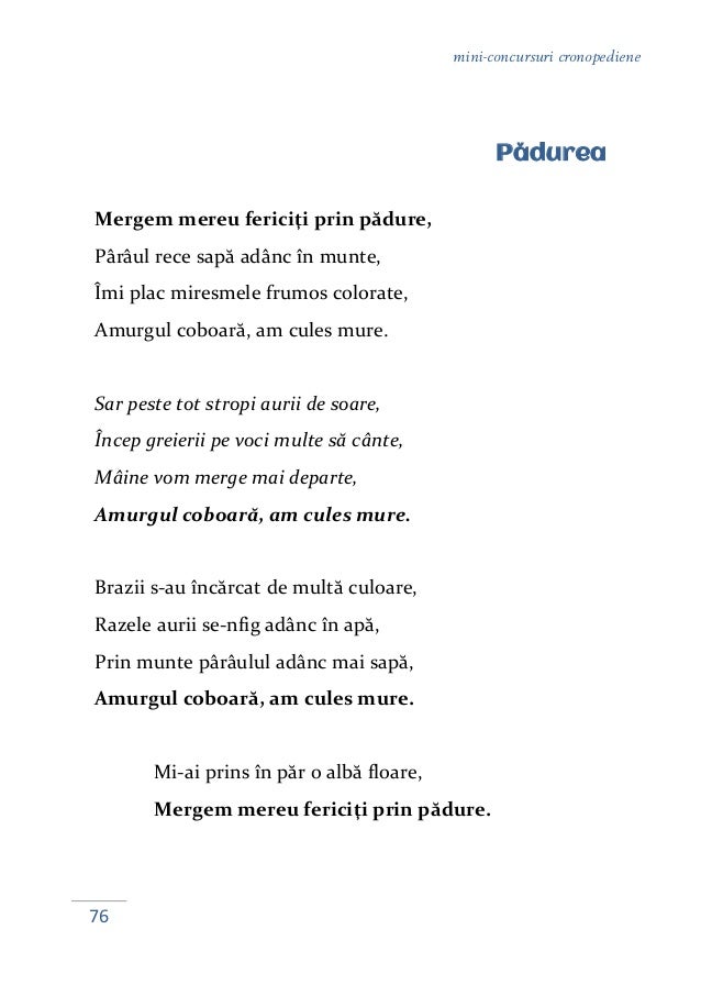 Mini Concursuri Cronopediene Volumul 1 Poezii Poeme