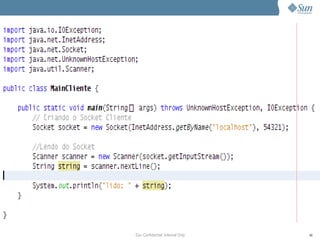 Interagir com Socket de Java




              Sun Confidential: Internal Only   46
 