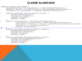 CLASSE ALUNO-DAO 