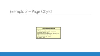 Exemplo 2 – Page Object