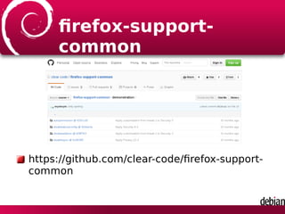 ﬁrefox-support-
common
https://github.com/clear-code/ﬁrefox-support-
common
 