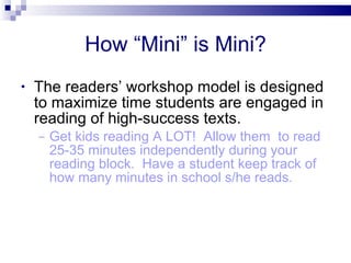 Mini-lesson and Conferences | PPT