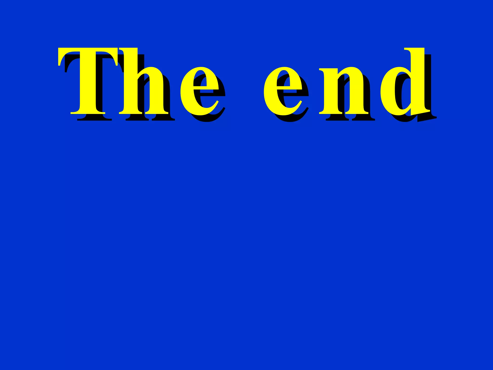 The end 