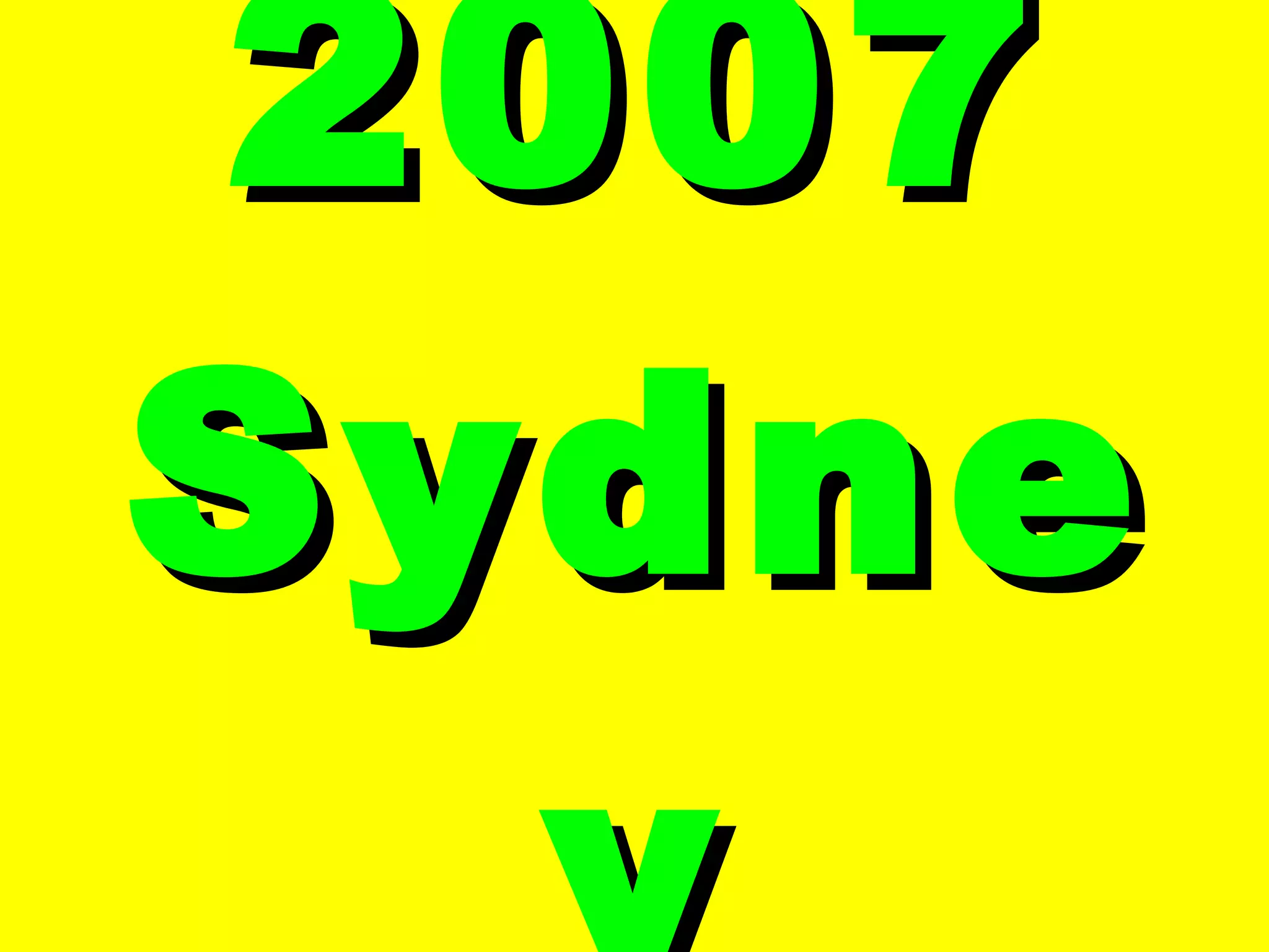 2007 Sydney 