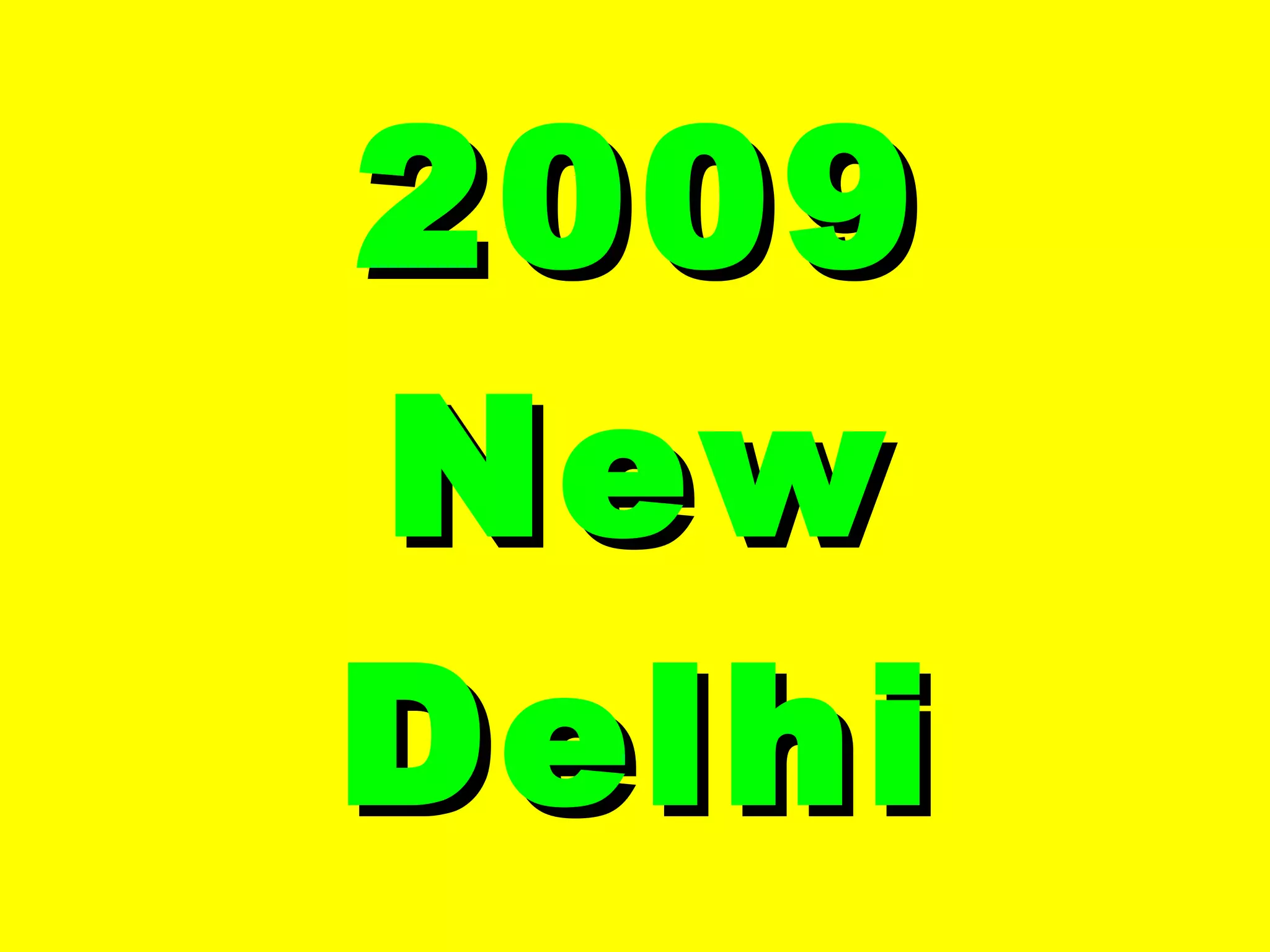 2009 New Delhi 