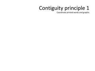 Contiguity principle 1 Coordinate printed words and graphic 