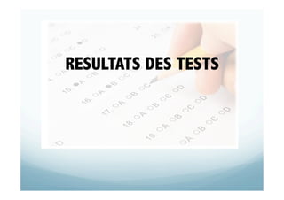 RESULTATS DES TESTS
 