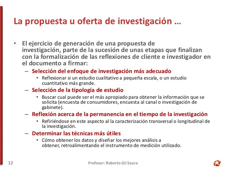 briefing y preparaci 243 n de la oferta de investigaci 243 n de seleccion de un enfoque de proyecto apropiado
