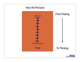 How We Perceive
From Feeling
To Thinking
 