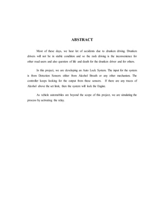 Mb Driver S Abstracts Example Microcontroller based automatic engine locking system for drunken ...