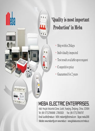 MEBA Electric Miniature circuit breaker 2013-2014