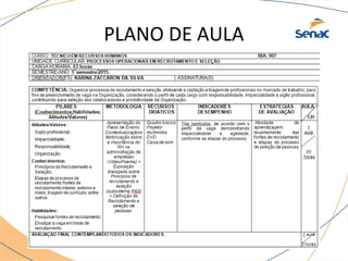 PLANO DE AULA 
 