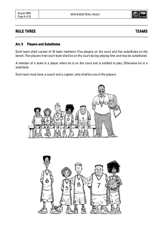 Mini basketball rules 2005