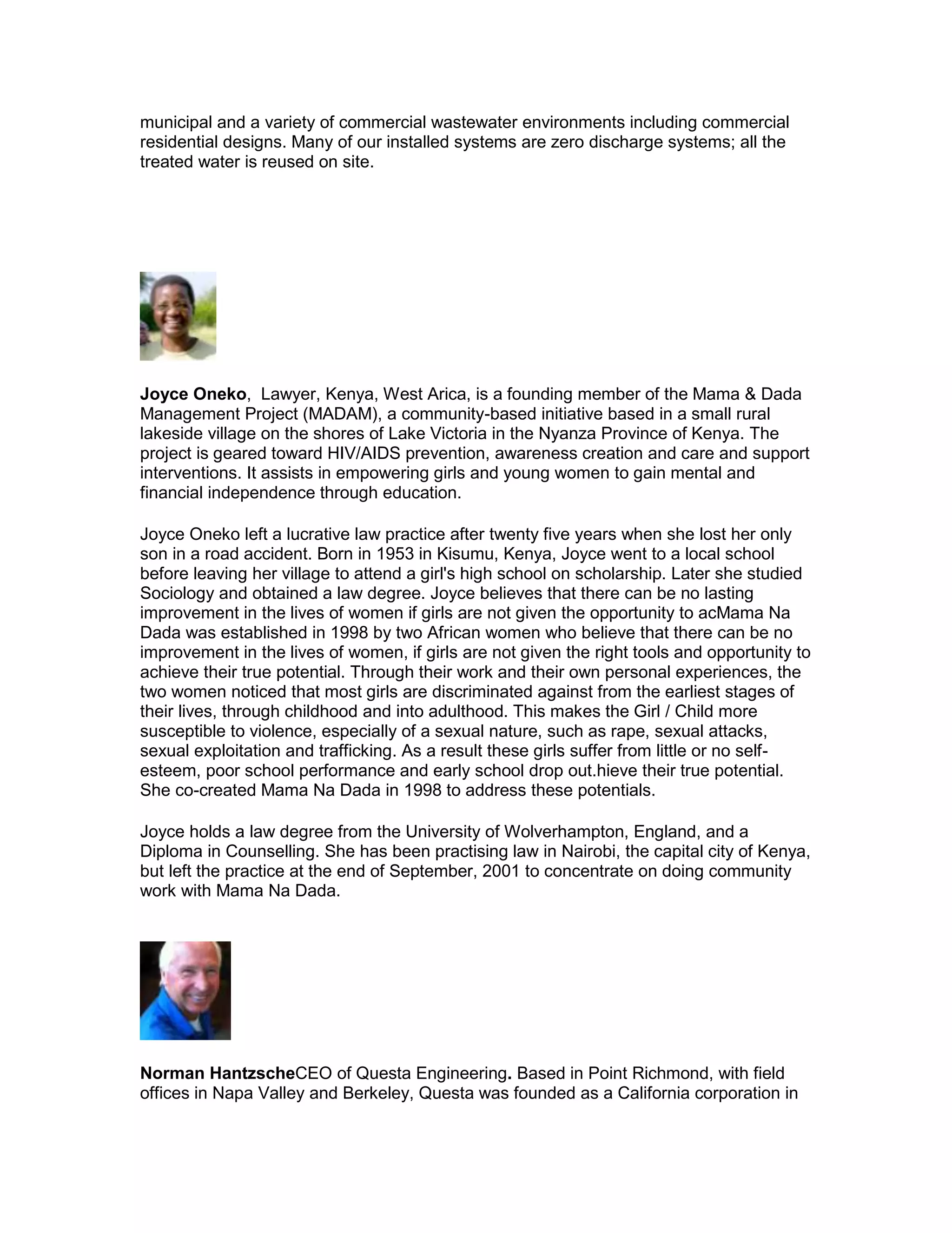 Mini bios hnp members