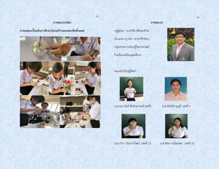 13 14
ภาคผนวก(ต่อ)
ภาพแสดงเบื้อหลังการศึกษาโครงสร้างของดอกพืชทั้งหมด
ภาคผนวก
ครูผู้สอน : นายวิชัย ลิขิตพรรักษ์
ตาแหน่ง ครู คศ.1 สาขาชีววิทยา
กลุ่มสาระการเรียนรู้วิทยาศาสตร์
โรงเรียนเตรียมอุดมศึกษา
คณะนักเรียนผู้จัดทา
น.ส.ชญานันท์ ขันติกุลานนท์ เลขที่ 2 น.ส.นัยน์ภัค บุญดี เลขที่ 9
น.ส.ภวิกา นันทาภิวัฒน์ เลขที่ 15 น.ส.หัสยา อนันเทพา เลขที่ 23
 