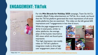 ENGAGEMENT: TikTok
Video link >>> https://drive.google.com/file/d/163GQDY158RdzkG5eSu4ihVKsycA6IpBg/view?usp=sharing
For t...