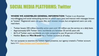 WHERE WE ASSEMBLED GENERAL INFORMATION: Twitter is an American
microblogging and social networking service on which users ...