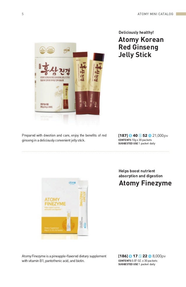 Atomy Products Mini Catalogue