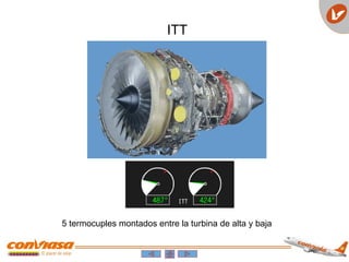 ITT
5 termocuples montados entre la turbina de alta y baja
 