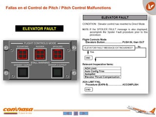 ELEVATOR FAULT
Fallas en el Control de Pitch / Pitch Control Malfunctions
 
