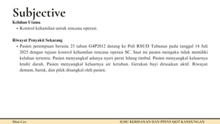 G4p2012 Minicex_Jejaring_Tabanan_Obgyn kehamilan b24 | PDF