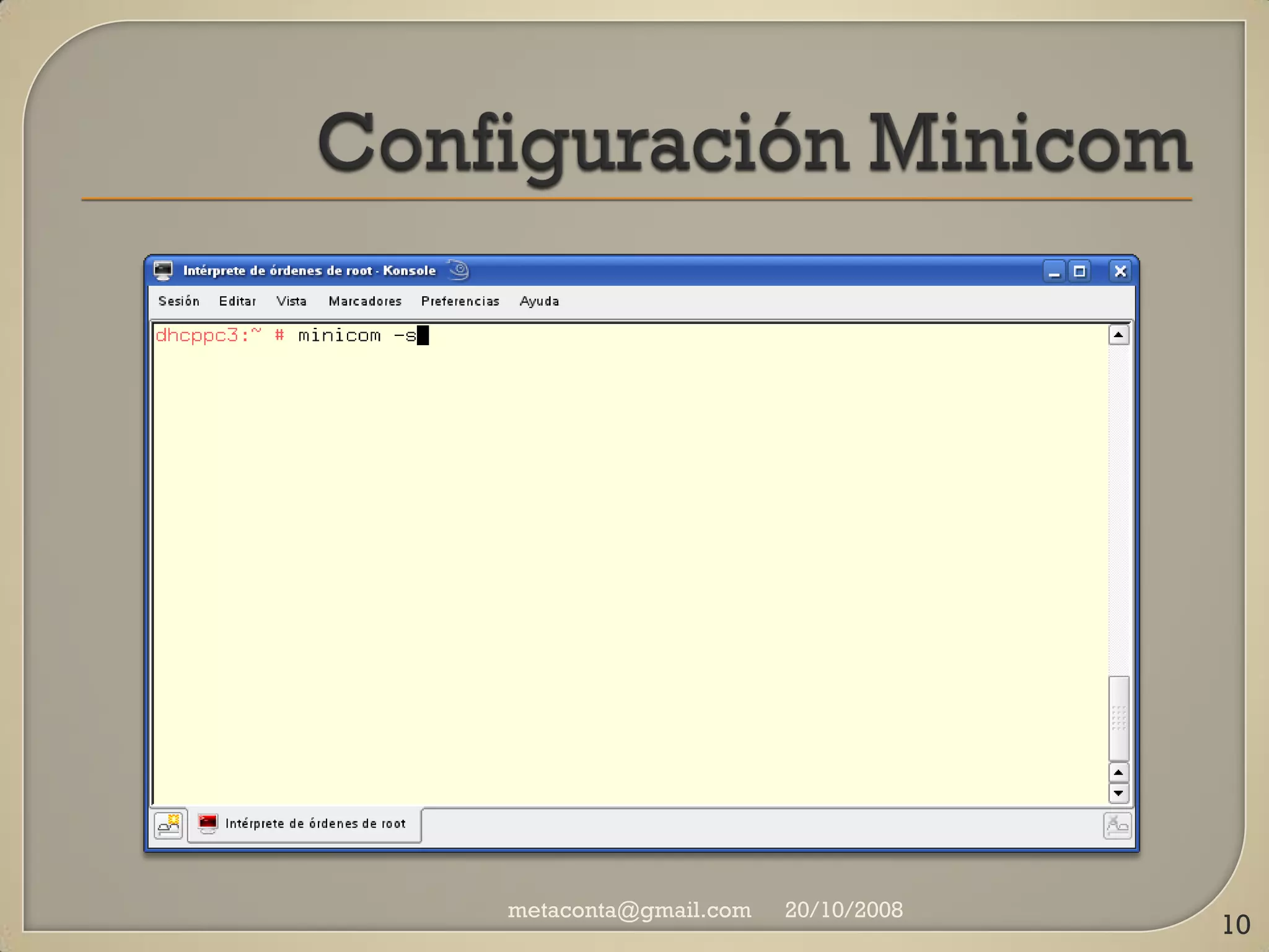Manual básico Minicom