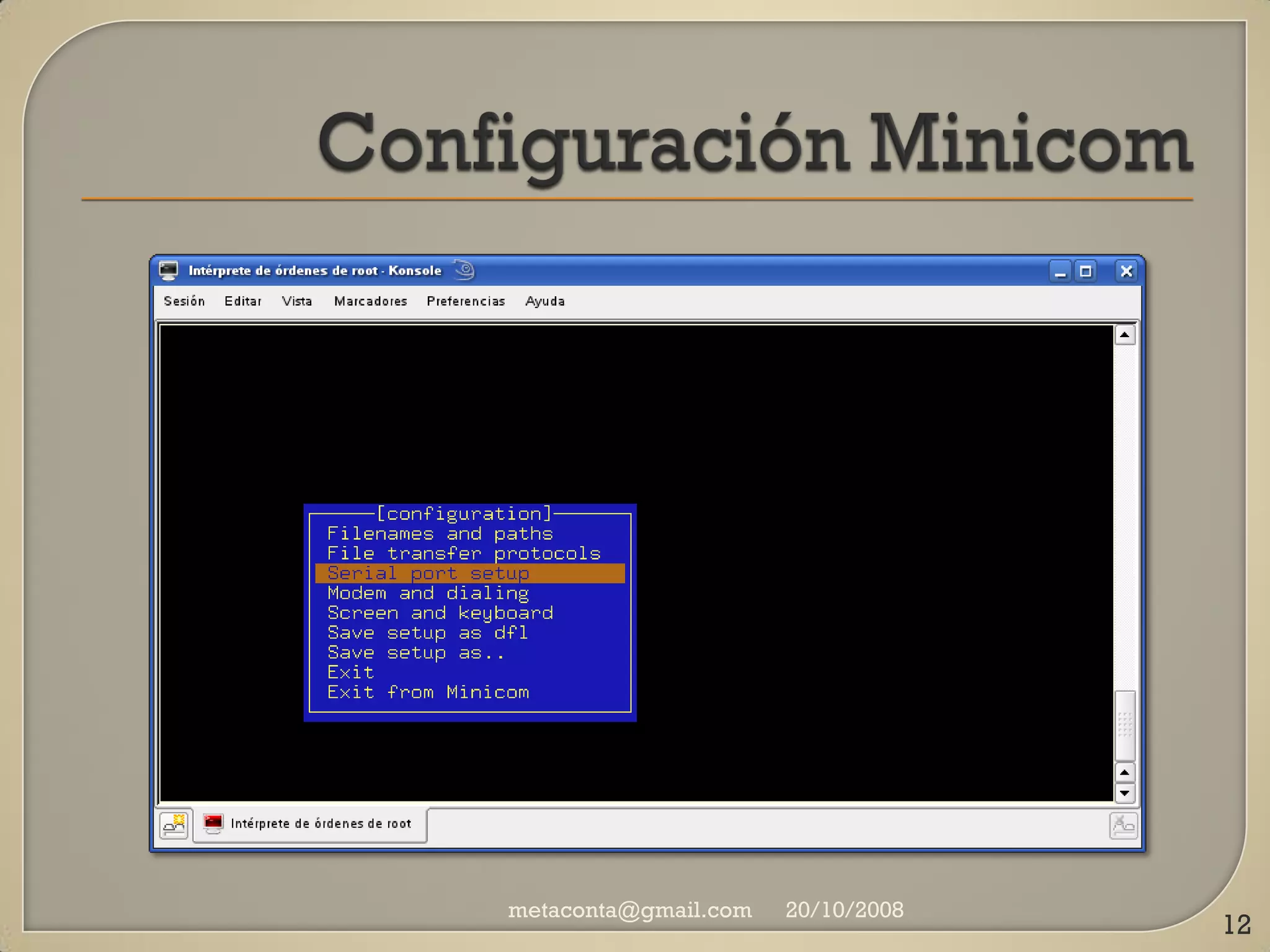 Manual básico Minicom
