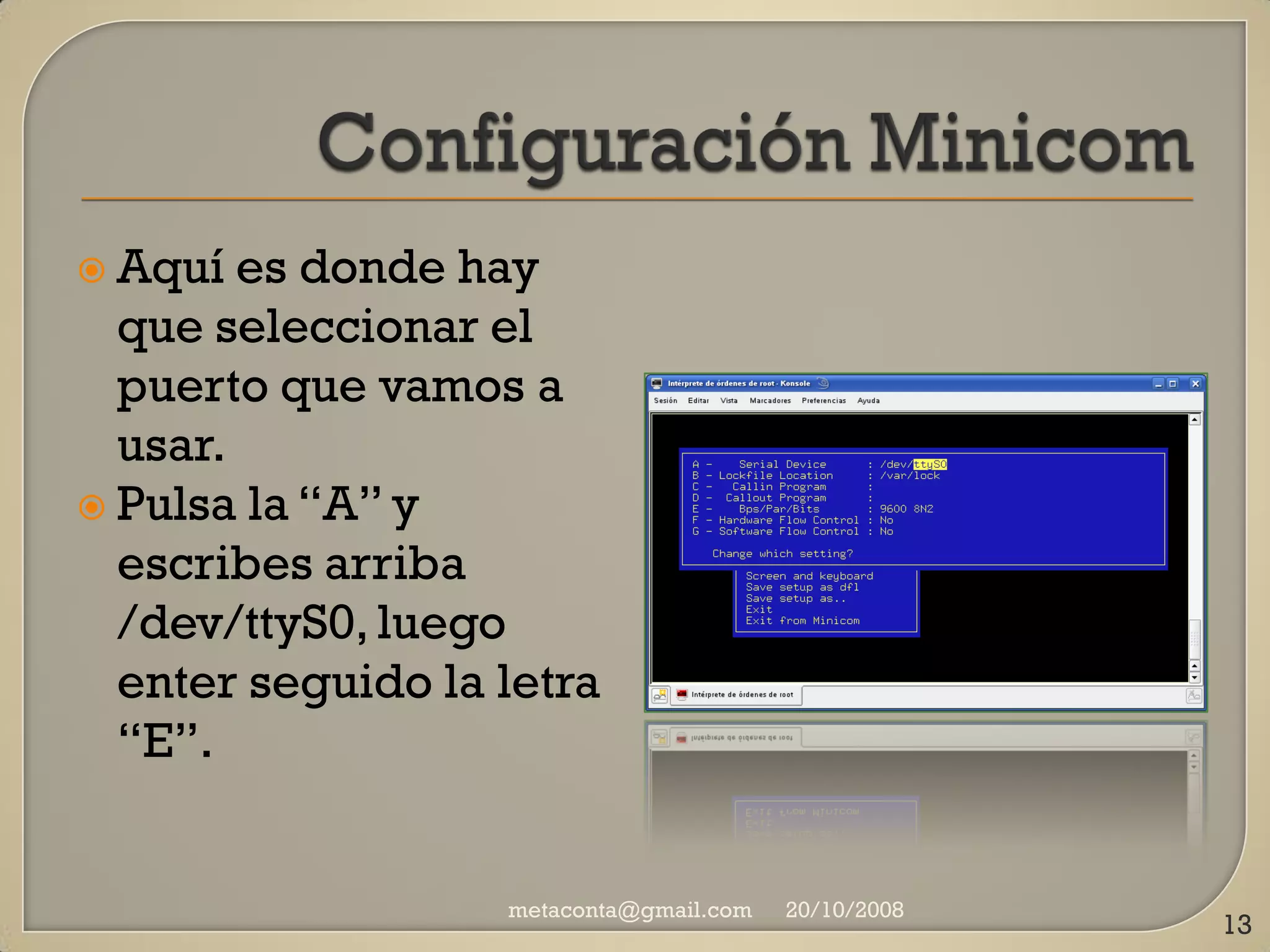 Manual básico Minicom