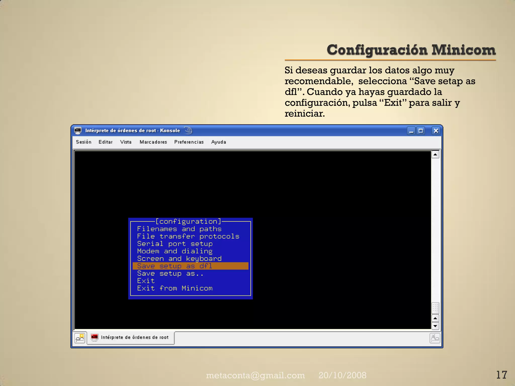 Manual básico Minicom