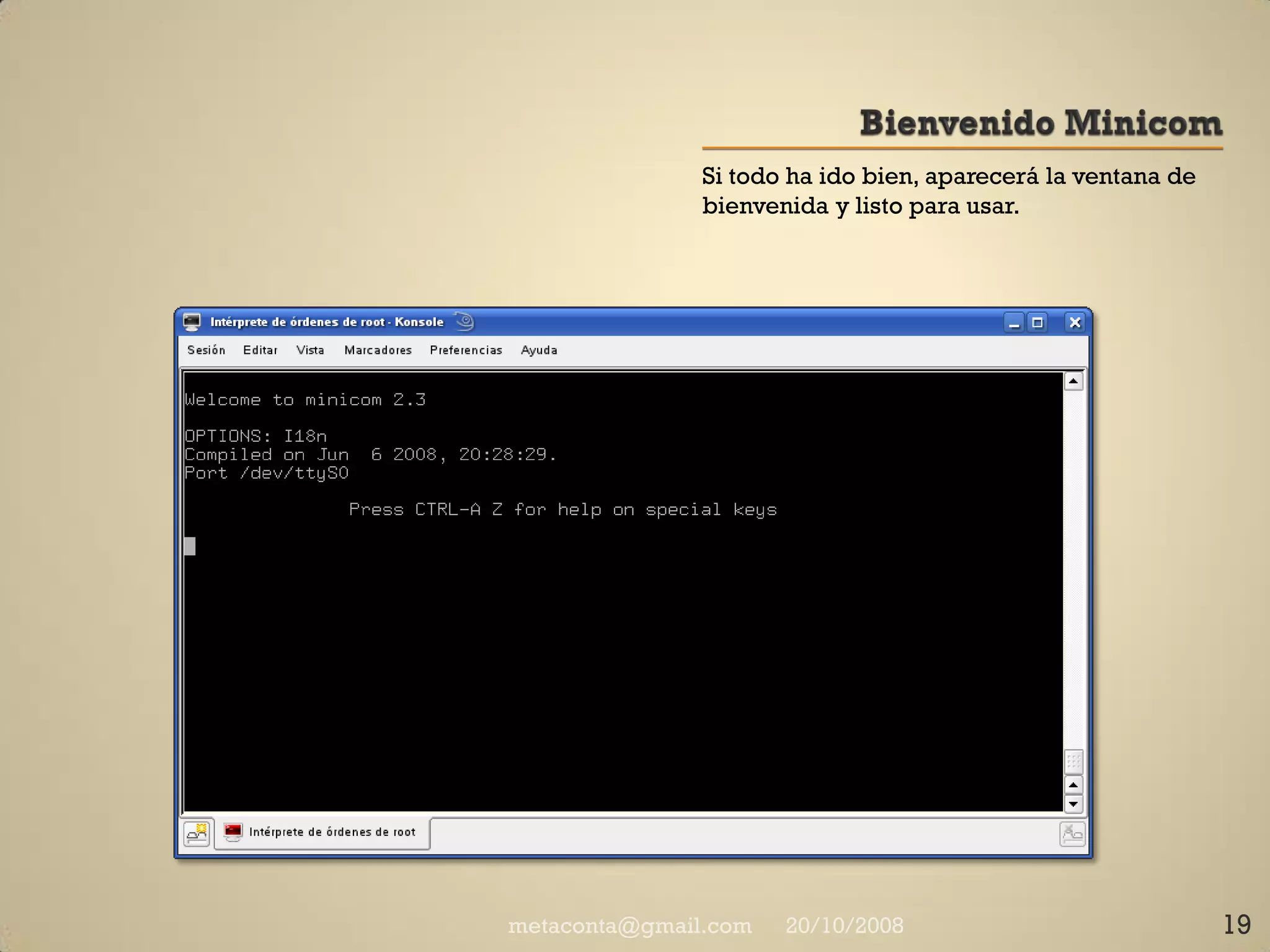 Manual básico Minicom