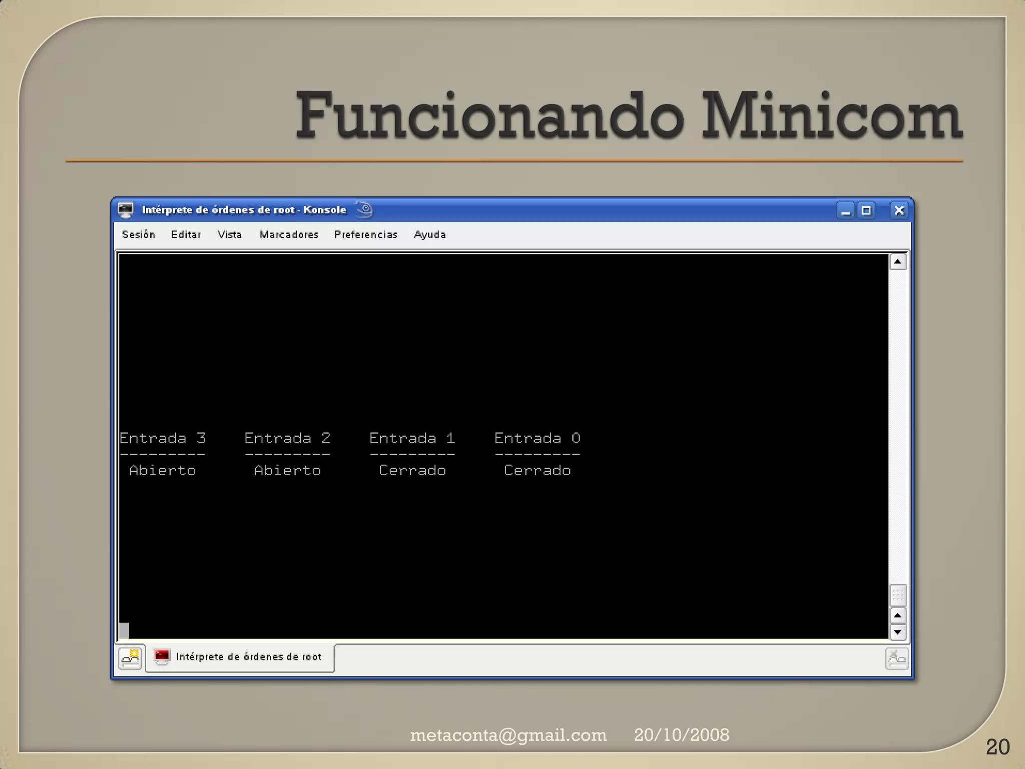 Manual básico Minicom