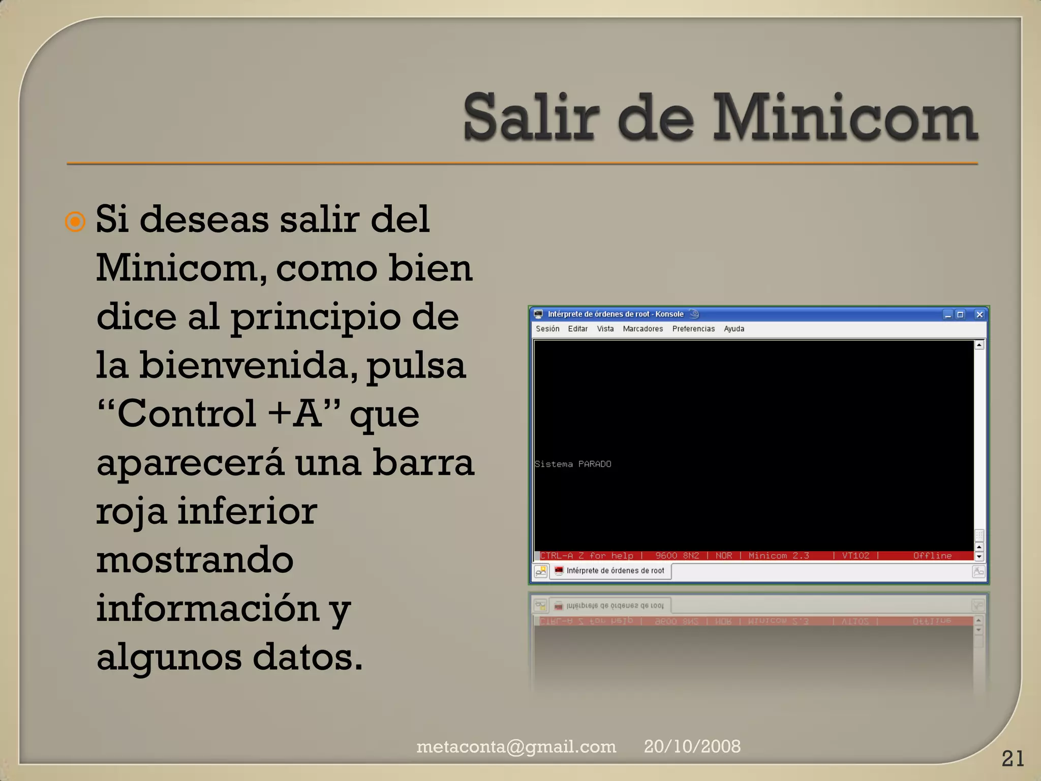 Manual básico Minicom