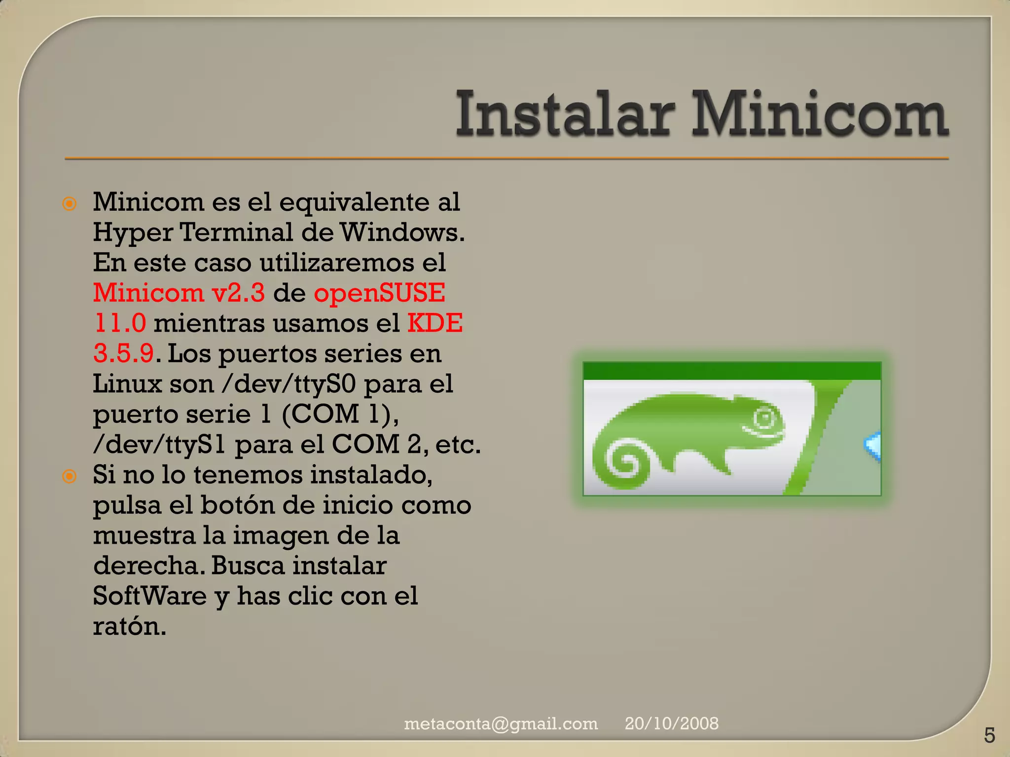 Manual básico Minicom