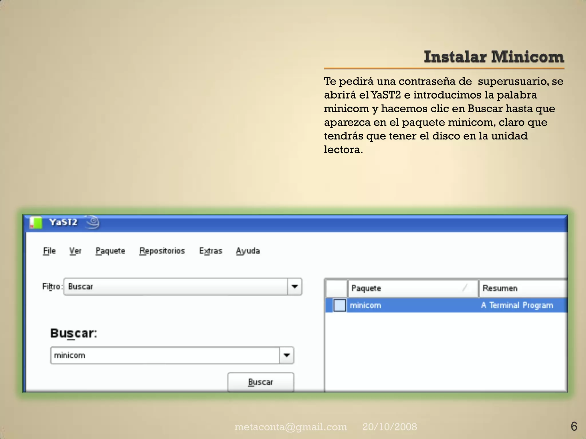 Manual básico Minicom
