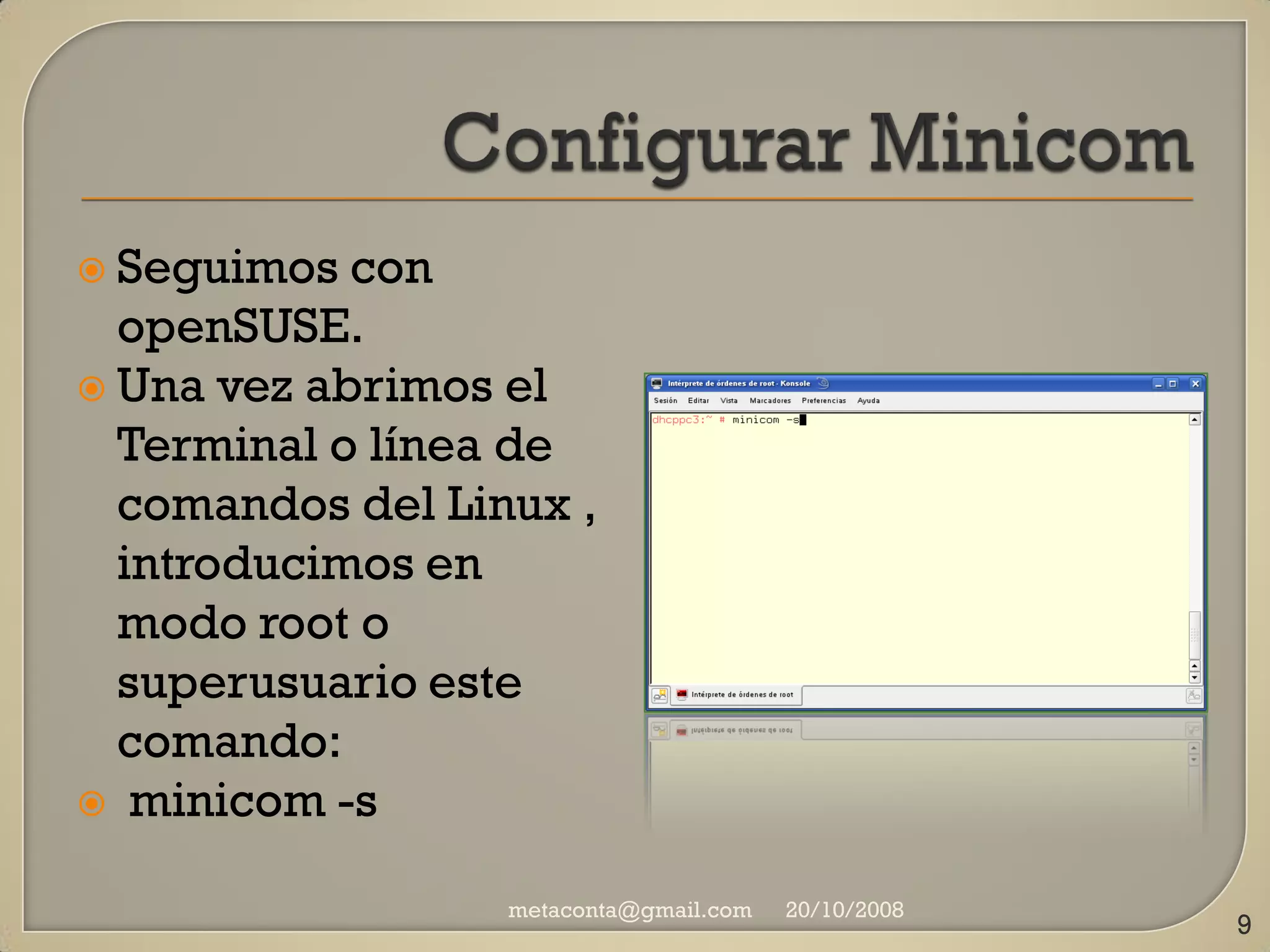 Manual básico Minicom
