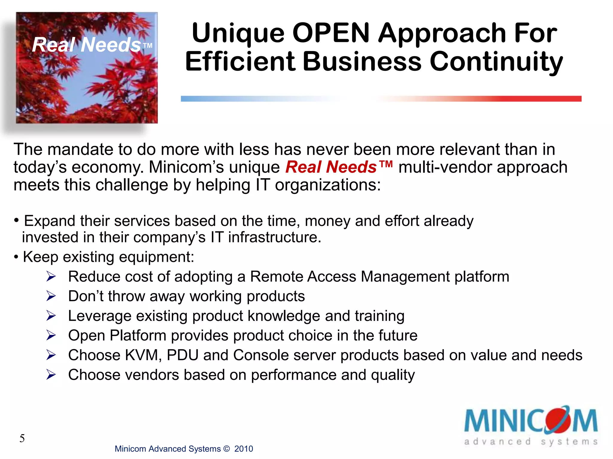  1996 – Entered the KVM market