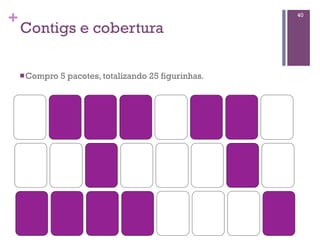 +
Contigs e cobertura
40
nCompro 5 pacotes, totalizando 25 figurinhas.
 