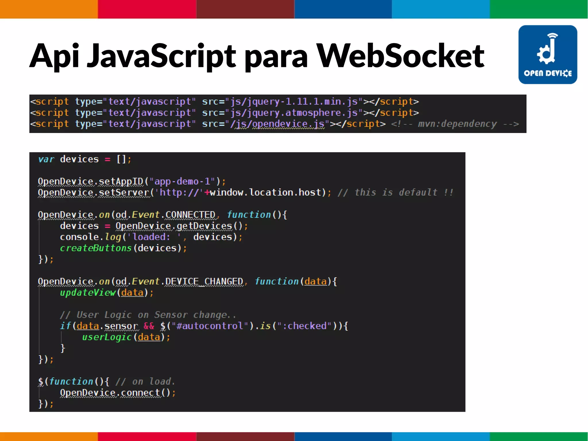 Api JavaScript para WebSocket
 