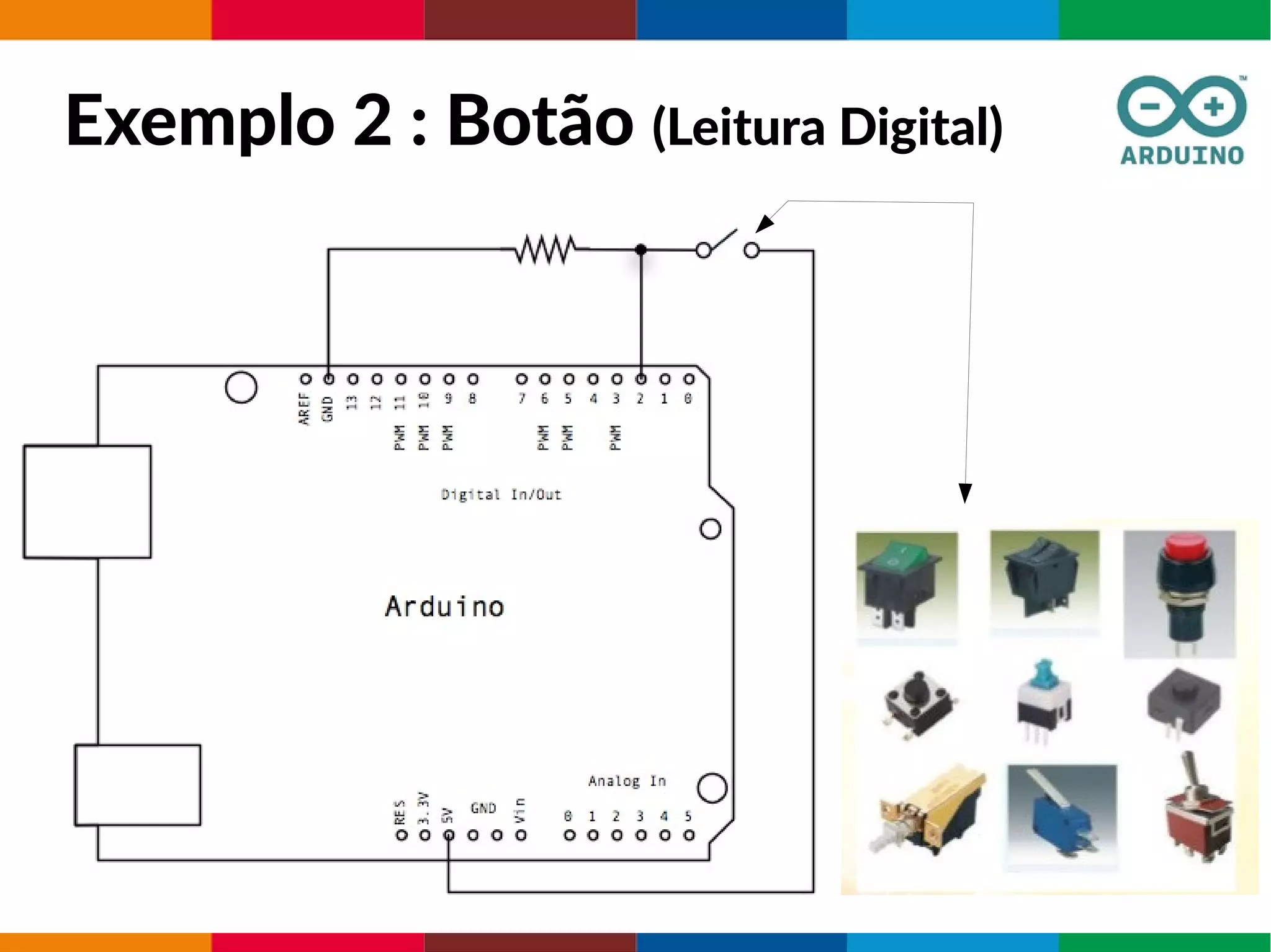 Exemplo 2 : Botão (Leitura Digital)
 