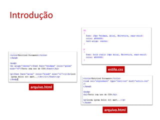 Introduçãoestilo.cssarquivo.htmlarquivo.html