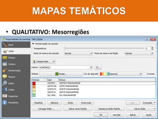 MAPAS TEMÁTICOS
• QUALITATIVO: Mesorregiões
http://andersonmedeiros.com/
 