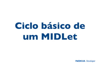 Ciclo básico de
um MIDLet
 